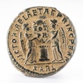 Ancient Roman copper coin of Emperor  Constantinus I Magnus. Royalty Free Stock Photo