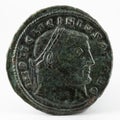 Ancient Roman copper coin of Licinius I. Royalty Free Stock Photo