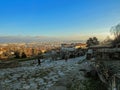 Ancient Roman era Theatre of Fourviere and Odeon on the Fourviere Hill in Lyon, Rhone-Alpes, France Royalty Free Stock Photo