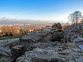 Ancient Roman era Theatre of Fourviere and Odeon on the Fourviere Hill in Lyon, Rhone-Alpes, France Royalty Free Stock Photo