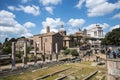 The Ancient Roman Forum and the Palatine Hill in Rome Italy Royalty Free Stock Photo