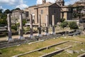 The Ancient Roman Forum and the Palatine Hill in Rome Italy Royalty Free Stock Photo