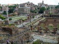 Ancient Roman Forum ruins in Rome.