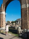 Ancient Roman Forum ruins in Rome.