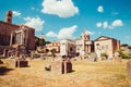 Roman Forums ancient ruins in Rome, Italy