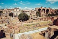 Roman Forums ancient ruins in Rome, Italy