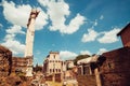 Roman Forums ancient ruins in Rome, Italy