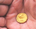 Ancient Roman gold coin of Nero Royalty Free Stock Photo