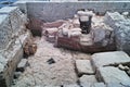 Ancient Roman heating room excavation site