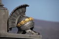 Ancient Roman helmet. Memorial the Battle of Kulm.