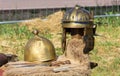 Ancient Roman Helmets and Daggers Royalty Free Stock Photo