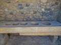 Ancient Roman kitchen in Pompeii Royalty Free Stock Photo