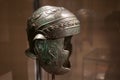 Ancient Roman legionnaire`s helmet at Segedunum Roman Fort