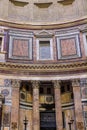 Ancient roman Pantheon temple, interior - Rome