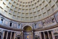 Ancient roman Pantheon temple, interior - Rome Royalty Free Stock Photo