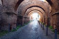 The ancient Roman road Clivus Scauri in Rome, Italy