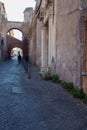 The ancient Roman road Clivus Scauri in Rome, Italy