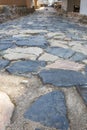 Ancient Roman road pavement