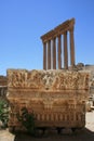 Ancient Roman ruins in Baalbeck details Royalty Free Stock Photo