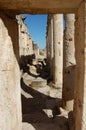 Ancient Roman ruins of Hierapolis (Turkey) next to the natural hot springs of Pamukkale.