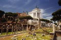 Ancient Roman Ruins And Modern Vittoriano Monument, Rome, Italy Royalty Free Stock Photo