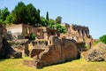 Ancient roman ruins at the Palatine Hill. Royalty Free Stock Photo