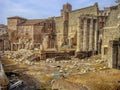 The ancient roman ruins in Rome