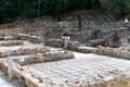 Ancient Roman ruins in Spain, close-up. Royalty Free Stock Photo