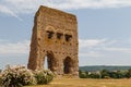 Ancient Roman ruins temple of Janus in Autun historic town Royalty Free Stock Photo