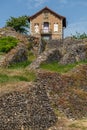 Ancient Roman ruins theatre in Autun historic town