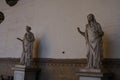 Ancient Roman sculpture of a Vestal Virgin at the Loggia dei Lanzi, Florence, Italy Royalty Free Stock Photo