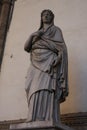 Ancient Roman sculpture of a Vestal Virgin at the Loggia dei Lanzi, Florence, Italy Royalty Free Stock Photo