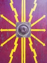 Ancient roman shield close up Royalty Free Stock Photo