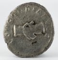 Ancient Roman silver coin of Emperor Herennius Etruscans. Reverse. Royalty Free Stock Photo