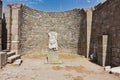 An ancient Roman soldier statue on display in the ancient city of Pergamon Royalty Free Stock Photo