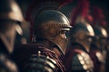 ancient roman, soldiers before entering the battlefield,generative ai