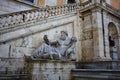 The ancient Roman statue of a old and wise river god, representing the River Nile found on the Capitoline Hill