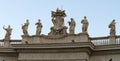 Roman statues on the roof.