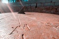 Ancient roman stone sundial located at Tarragona, Spain Royalty Free Stock Photo