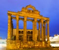 Ancient roman temple in evening Royalty Free Stock Photo