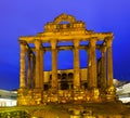 Ancient roman temple in evening Royalty Free Stock Photo