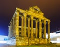 Ancient roman temple in night Royalty Free Stock Photo