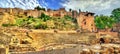 Ancient Roman Theatre in Malaga, Andalusia, Spain Royalty Free Stock Photo