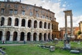 Ancient roman Theatre of Marcellus, Teatro di Marcello in Rome. Italy Royalty Free Stock Photo