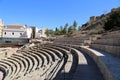 Ancient Roman Theatre near Malaga Alcazaba castle on Gibralfaro mountain, Andalusia, Spain Royalty Free Stock Photo