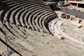 Ancient Roman Theatre near Malaga Alcazaba castle on Gibralfaro mountain, Andalusia, Spain Royalty Free Stock Photo