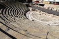 Ancient Roman Theatre near Malaga Alcazaba castle on Gibralfaro mountain, Andalusia, Spain Royalty Free Stock Photo