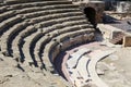 Ancient Roman Theatre near Malaga Alcazaba castle on Gibralfaro mountain, Andalusia, Spain Royalty Free Stock Photo