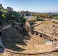 The ancient Roman theatre in the Tuscan city of Volterra Royalty Free Stock Photo