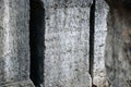 Ancient roman tomb with latin text